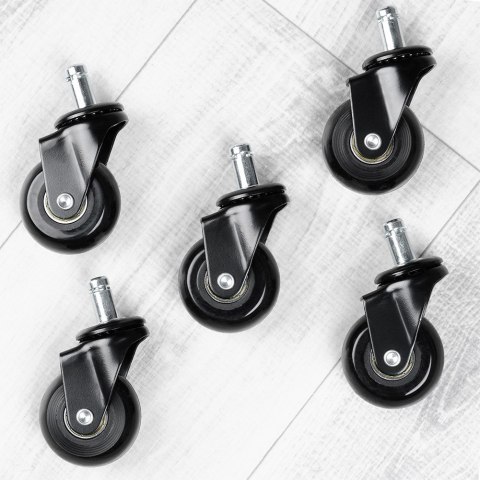 Kółka do fotela kauczukowe 5cm / 11 mm 5 sztuk VILDE 569994