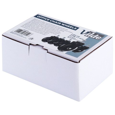 Kółka do fotela kauczukowe 5cm / 11 mm 5 sztuk VILDE 569994