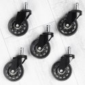 Kółka do fotela kauczukowe 6.3cm / 11 mm 5 sztuk VILDE 569996