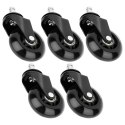 Kółka do fotela kauczukowe 6.3cm / 11 mm 5 sztuk VILDE 569996