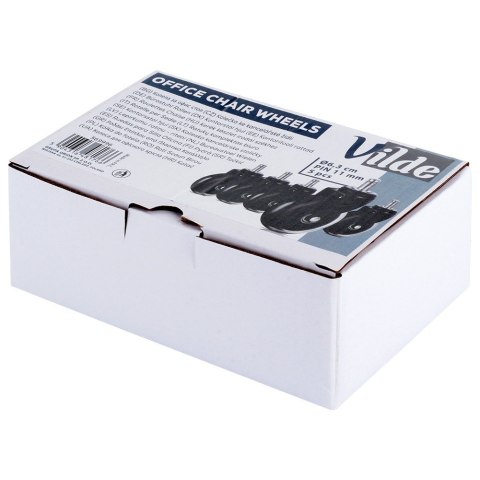 Kółka do fotela kauczukowe 6.3cm / 11 mm 5 sztuk VILDE 569996