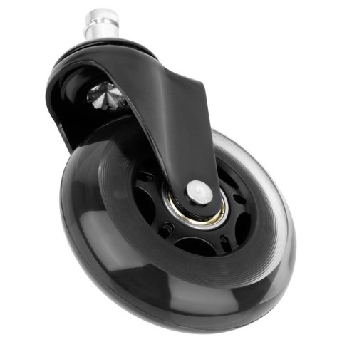 Kółka do fotela kauczukowe 7.5cm / 11 mm 5 sztuk VILDE 569998