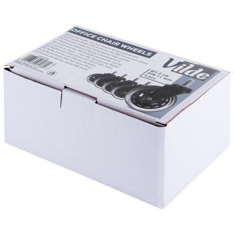 Kółka do fotela kauczukowe 7.5cm / 11 mm 5 sztuk VILDE 569998