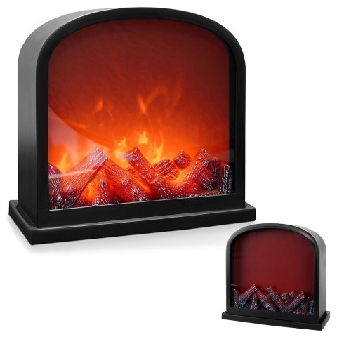 Kominek elektryczny LED czarny z timerem 30x28cm VILDE 569408