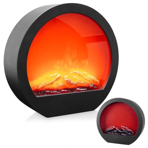 Kominek elektryczny LED czarny z timerem 35x33cm VILDE 569412