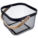 Koszyk do przechowywania metalowy czarny RADKA 27x24.5x17.5cm ORION 731636