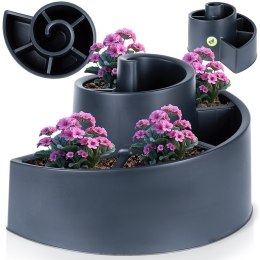 Kwietnik ogrodowy plastikowy czarny spiralny 53x43.5x32.5cm VILDE 339498
