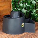 Kwietnik ogrodowy plastikowy czarny spiralny 53x43.5x32.5cm VILDE 339498