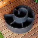 Kwietnik ogrodowy plastikowy czarny spiralny 53x43.5x32.5cm VILDE 339498