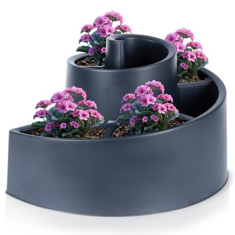 Kwietnik ogrodowy plastikowy czarny spiralny 53x43.5x32.5cm VILDE 339498