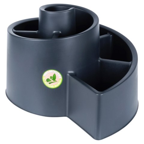 Kwietnik ogrodowy plastikowy czarny spiralny 53x43.5x32.5cm VILDE 339498