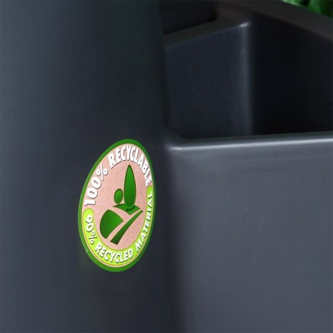 Kwietnik ogrodowy plastikowy czarny spiralny 53x43.5x32.5cm VILDE 339498