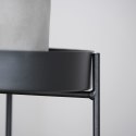 Kwietnik stojący metalowy czarny 2-poziomowy 46 / 58cm 2 sztuki TRENDS4YOU 569973