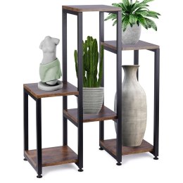Kwietnik stojący wysoki metalowy 6-poziomowy 80cm VILDE 569819