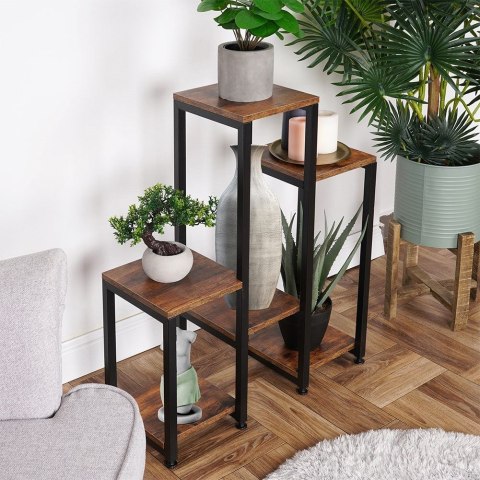 Kwietnik stojący wysoki metalowy 6-poziomowy 80cm VILDE 569819