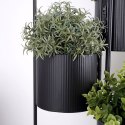 Kwietnik stojący wysoki metalowy czarny 3-poziomowy 33x24x57cm VILDE 339468
