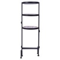 Kwietnik stojący wysoki metalowy czarny 3-poziomowy 68cm VILDE 339477