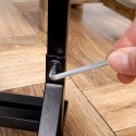 Kwietnik stojący wysoki metalowy czarny 4-poziomowy 102cm VILDE 569621