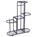 Kwietnik stojący wysoki metalowy czarny 5-poziomowy 84.5cm VILDE 569815