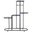 Kwietnik stojący wysoki metalowy czarny 5-poziomowy 84.5cm VILDE 569815