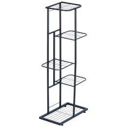 Kwietnik stojący wysoki metalowy czarny 5-poziomowy 96cm VILDE 569808