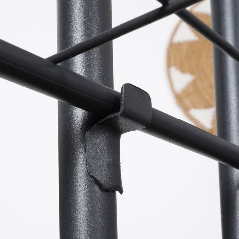 Kwietnik stojący wysoki metalowy czarny 5-poziomowy 96cm VILDE 569808