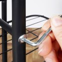 Kwietnik stojący wysoki metalowy czarny 5-poziomowy 96cm VILDE 569808
