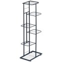 Kwietnik stojący wysoki metalowy czarny 6-poziomowy 106cm VILDE 569809