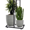 Kwietnik stojący wysoki metalowy czarny 7-poziomowy 138cm VILDE 569810