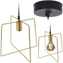 Lampa wisząca metalowa czarna złota VILDE 569042