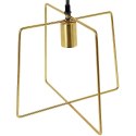Lampa wisząca metalowa czarna złota VILDE 569042