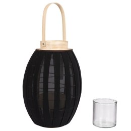Lampion na świeczkę drewniany czarny 34cm HOME STYLING COLLECTION 569267