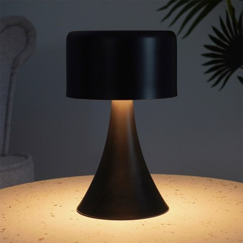 Lampka nocna LED metalowa czarna bezprzewodowa 20.5cm VILDE 569945