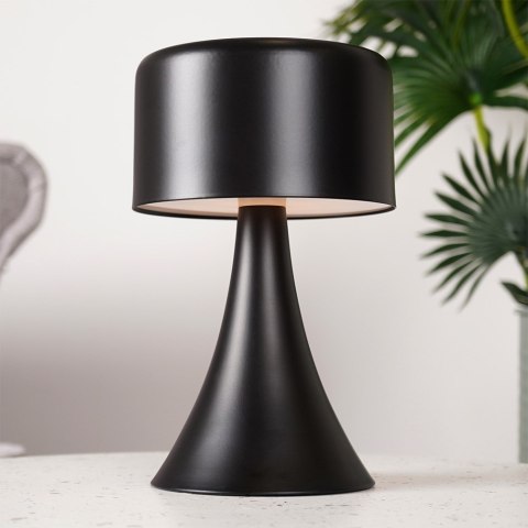 Lampka nocna LED metalowa czarna bezprzewodowa 20.5cm VILDE 569945