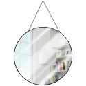 Lustro ścienne na ścianę czarne okrągłe 29cm VILDE 510217
