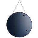 Lustro ścienne na ścianę czarne okrągłe 29cm VILDE 510217