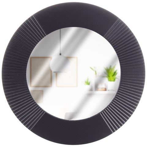Lustro ścienne na ścianę czarne okrągłe 40cm VILDE 569751