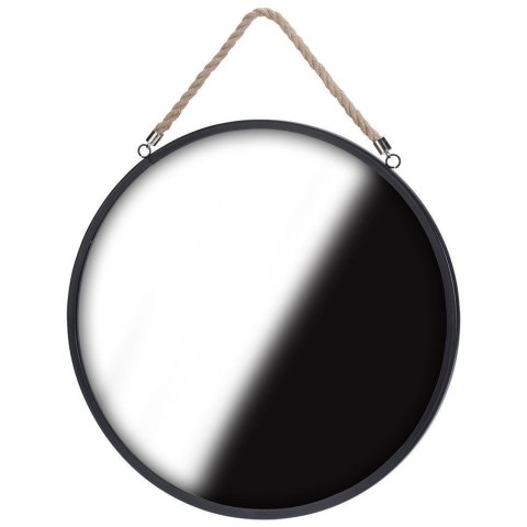 Lustro ścienne na ścianę czarne okrągłe 41cm VILDE 510106