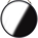 Lustro ścienne na ścianę czarne okrągłe 41cm VILDE 510106