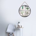 Lustro ścienne na ścianę czarne okrągłe 41cm VILDE 510106