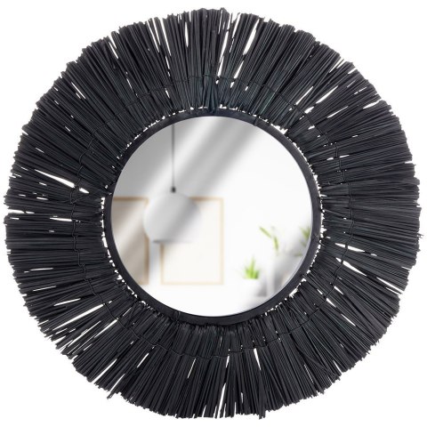 Lustro ścienne na ścianę czarne okrągłe 42cm HOME STYLING COLLECTION 569757