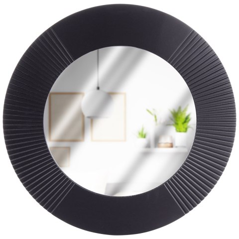 Lustro ścienne na ścianę czarne okrągłe 48cm VILDE 569752