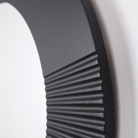 Lustro ścienne na ścianę czarne okrągłe 48cm VILDE 569752