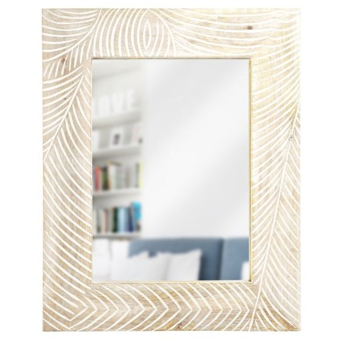 Lustro ścienne na ścianę drewniane beżowe 40x50cm VILDE 569335
