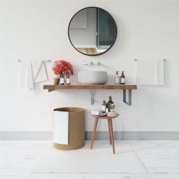 Lustro ścienne na ścianę drewniane czarne okrągłe 50cm VILDE 569290