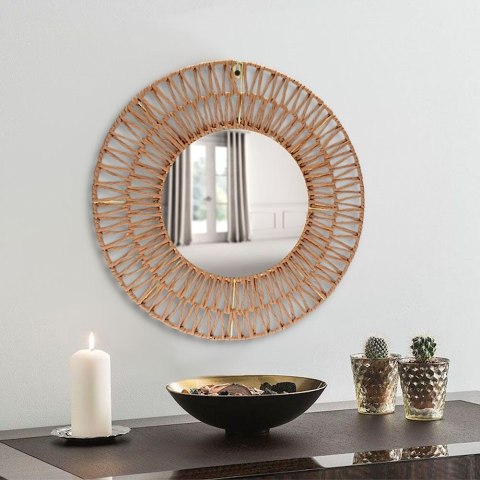 Lustro ścienne na ścianę papierowe okrągłe 45cm VILDE 569034