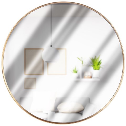 Lustro ścienne na ścianę złote okrągłe 40cm VILDE 569759