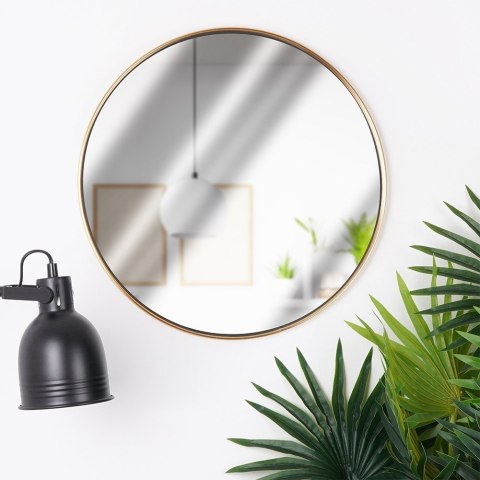Lustro ścienne na ścianę złote okrągłe 40cm VILDE 569759