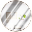 Lustro ścienne na ścianę złote okrągłe 50cm VILDE 569762
