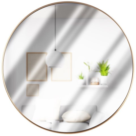 Lustro ścienne na ścianę złote okrągłe 50cm VILDE 569762